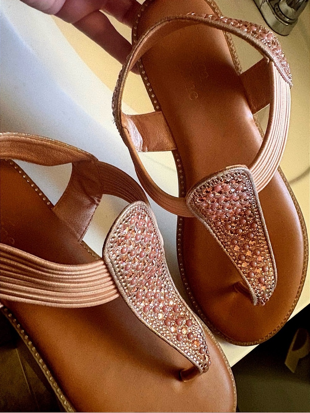 Jessica Cline Rebecca Rhinestone T-Strap Women's Sandals